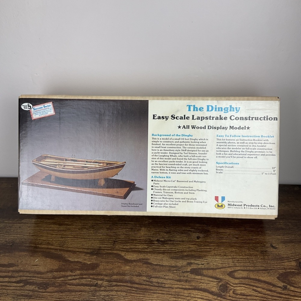 Midwest Products Dinghy Easy Scale Lapstrake Construction Kit All Wood #950